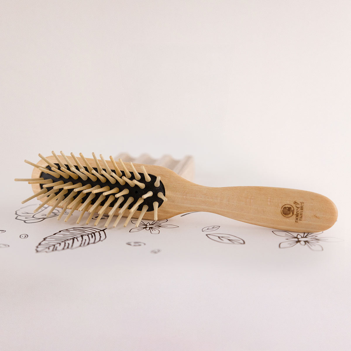Brosse démêlante cheveux bouclés à crépus en Hêtre massif - Cheveux courts à mi-longs