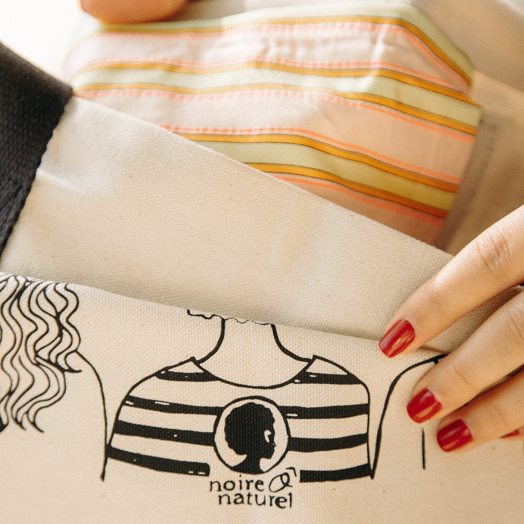 TOTE BAG BlackóNatural 100% Organic Cotton