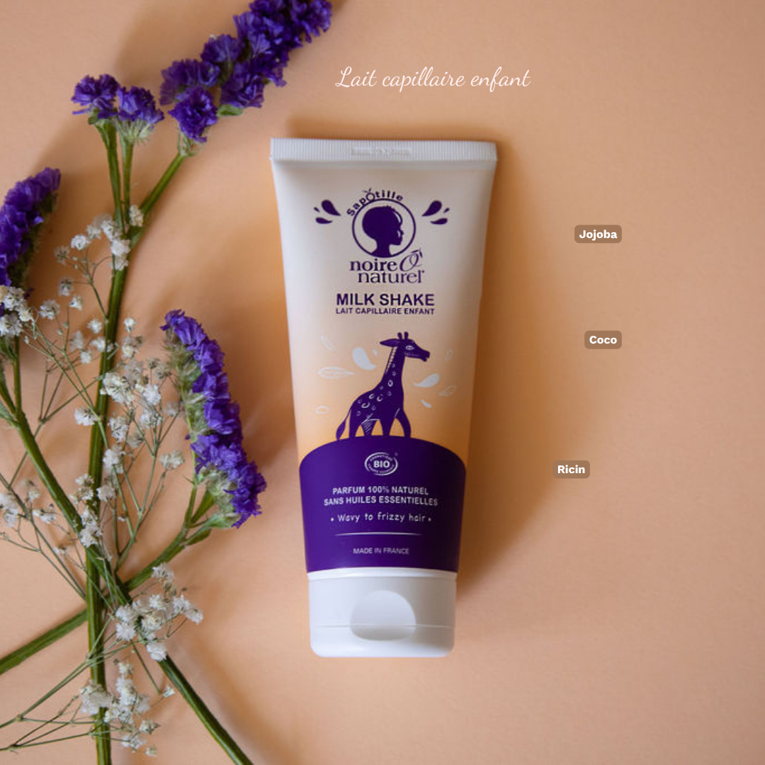 MILK SHAKE- Lait Capillaire Naturel Enfant  - Sans rinçage, Hydratant, Multifonction