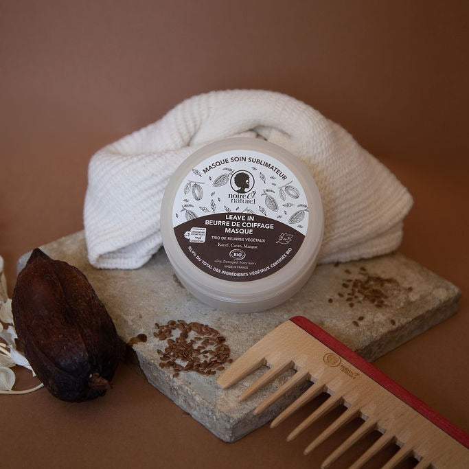 Peigne à dents larges en bois massif - Cheveux Bouclés à Crépus