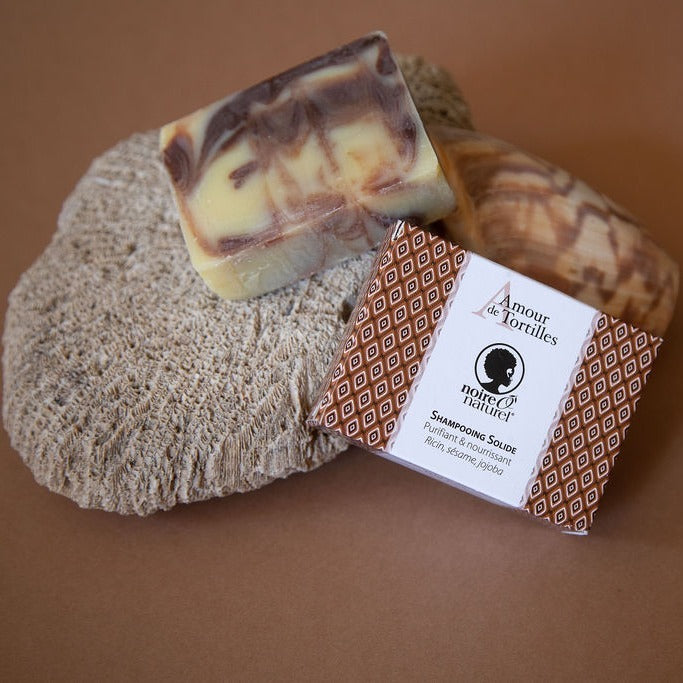 AMOUR DE TORTILLES - Organic Solid Shampoo for Dry, Curly, Kinky, Locked Hair